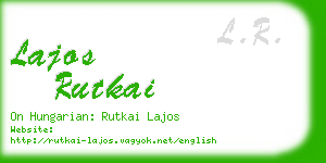 lajos rutkai business card
